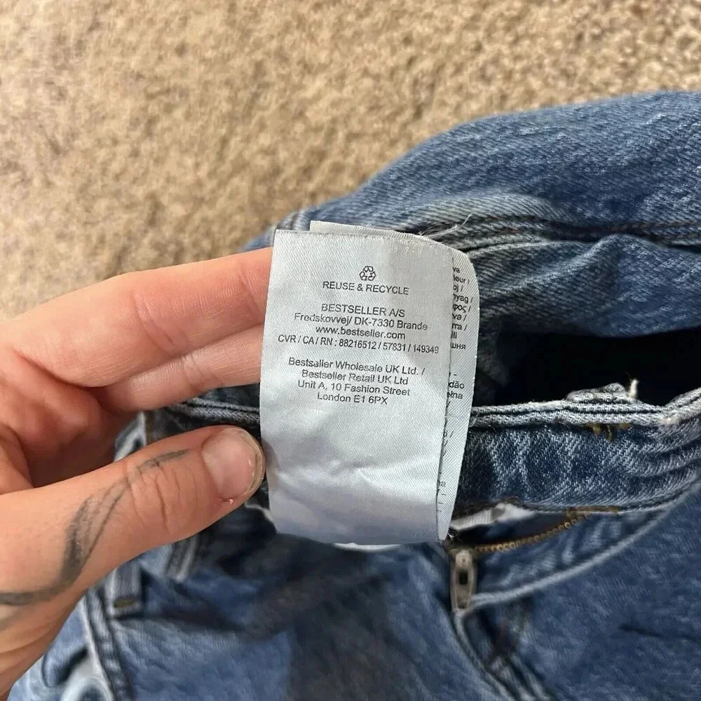 Selected Homme Mens Jeans 36 X 34 Indigo Med Blue Wide Kobe Vintage Wash RIM-AFO - Picture 14 of 16
